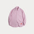 Casual Pink and White Striped Hollow Out Shirt – Women's Spring Oversized Vacation Blouse